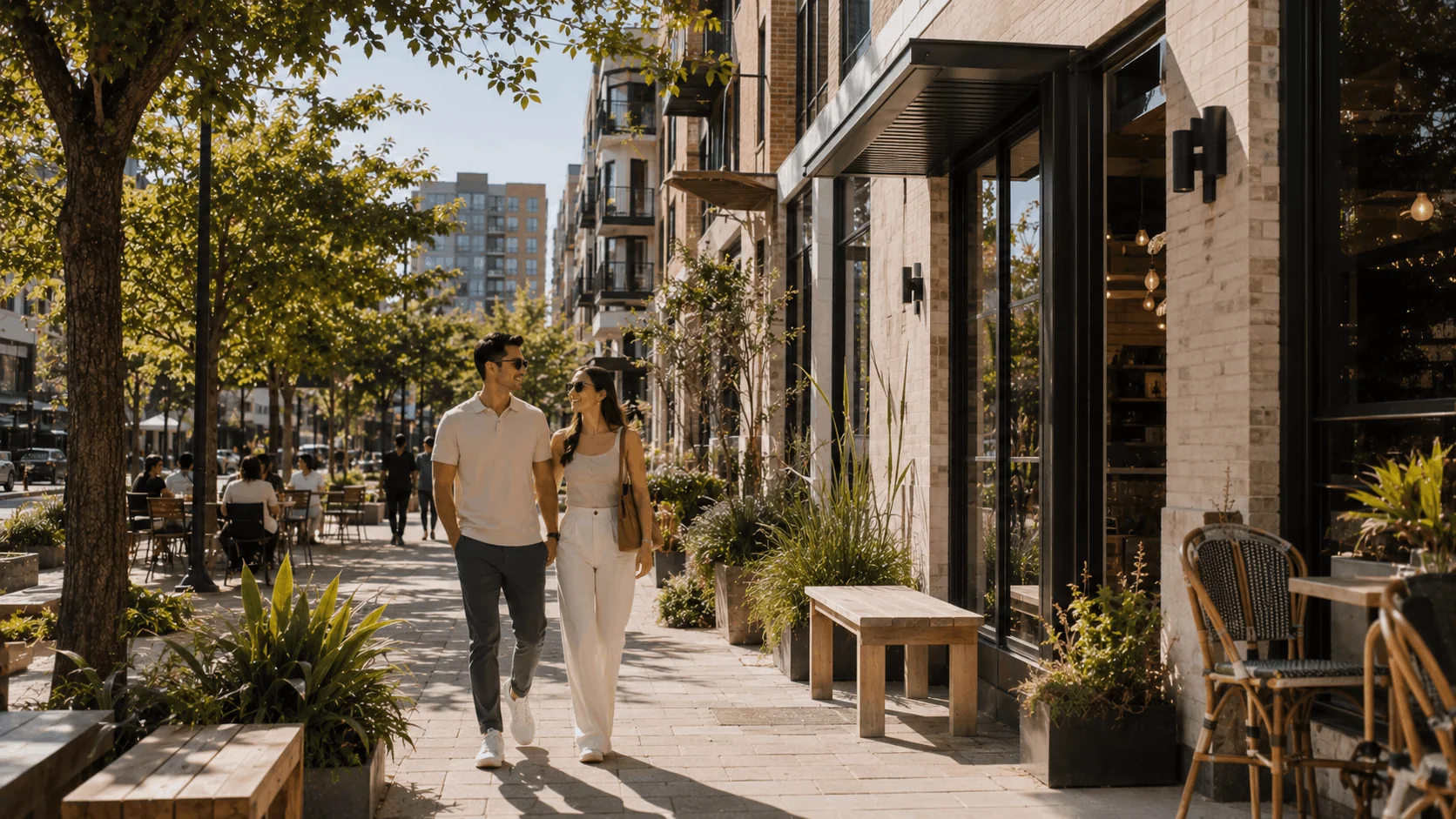 Couple discovering hidden gems in Southtown San Antonio